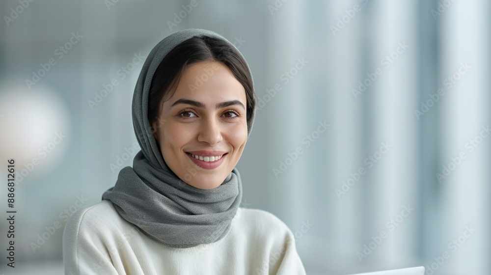 Arab teacher smiling while using digital tools to teach in a modern classroom representing educational advancement and passion Portrait, Realistic Photo, High resolution, Half-body picture, Arab teacher smiling while using digital tools to teach in a modern classroom representing educational advancement and passion Portrait, Realistic Photo, High resolution, Half-body picture,