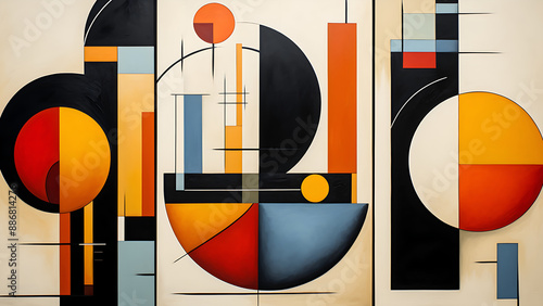 Constructive Visionaries - Constructivism Background, Art Deco, Abstract, Shapes Wallpaper, Contemporary