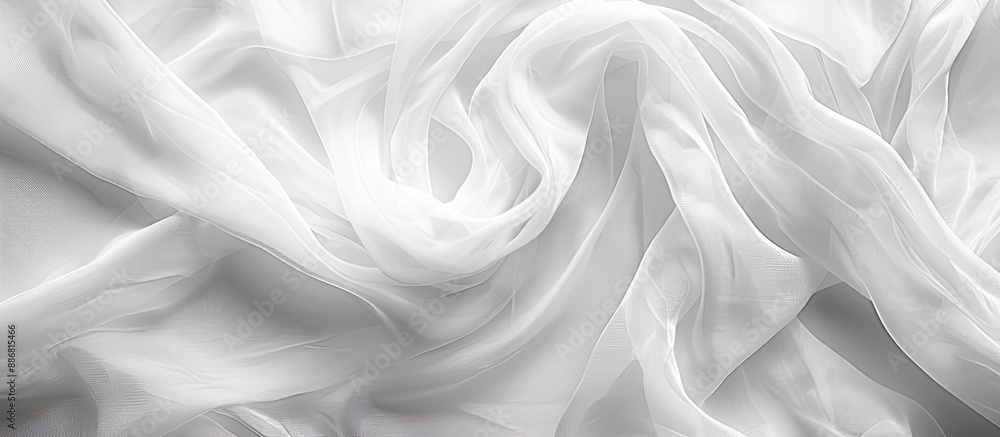 Obraz premium White fabric texture ideal as a copy space image background.