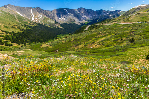 Scenic Panoramic View from Loveland Pass, Colorado