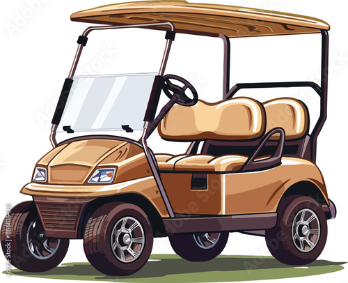 golf cart car vehicle vector