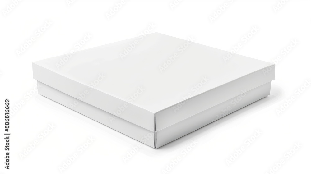 White paper box isolated on white background White paper box isolated on white background