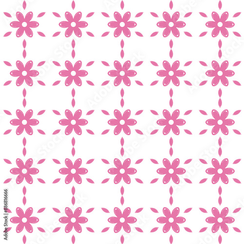 pink pattern with flowers
