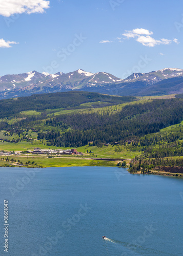 Scenic View of Dillon Reservoir. Summit County, Colorado photo