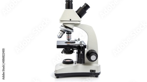 Lab microscope on white background for science and medical research © 2rogan