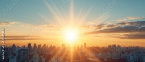 skyscrapers in foreground, clouds in background