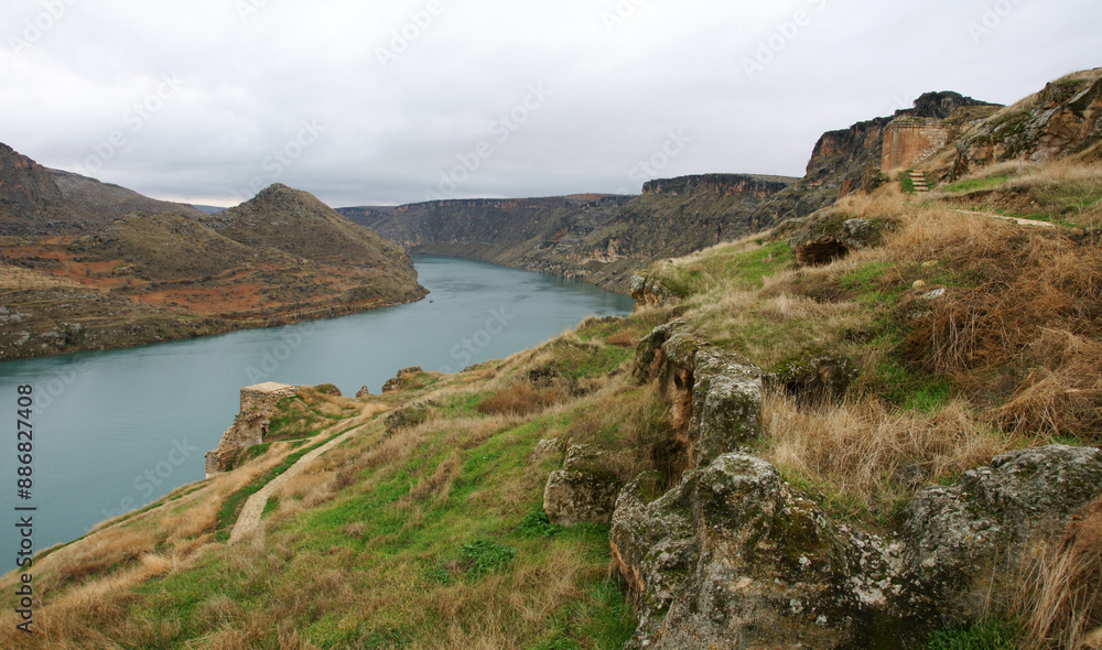 Rumkale, located in Gaziantep, Turkey, has survived from the ancient period. Many tourists want to see this place. Rumkale, located in Gaziantep, Turkey, has survived from the ancient period. Many tourists want to see this place.