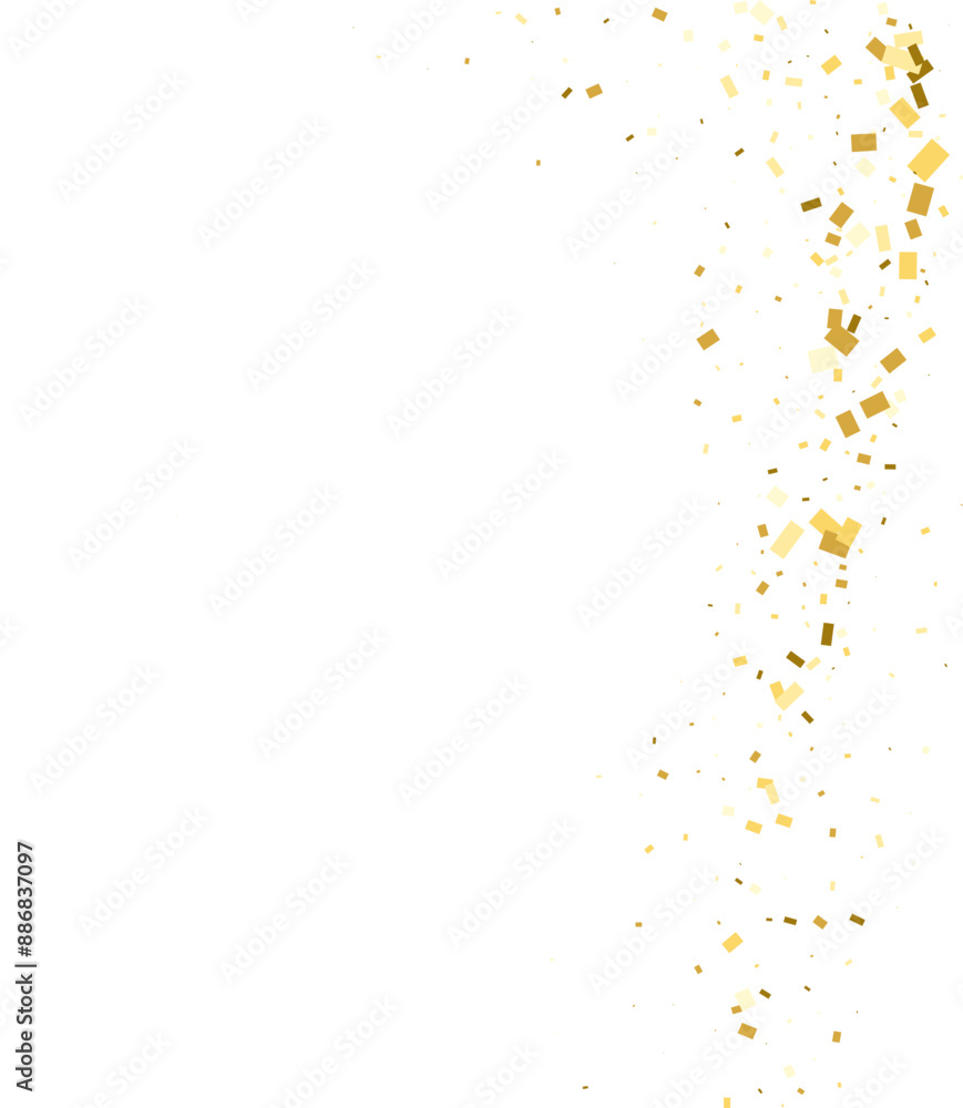 Gold falling confetti. Rectangle shape. Festive background Gold falling confetti. Rectangle shape. Festive background