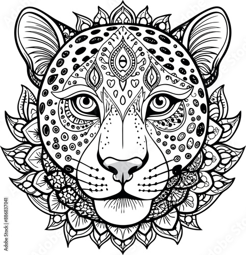 Lion Mandala Coloring Page for Adults
