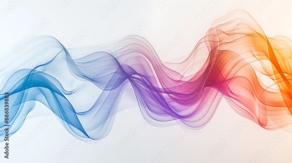 Dual-tone color spectrum line waves with a simple and clean design on white Dual-tone color spectrum line waves with a simple and clean design on white