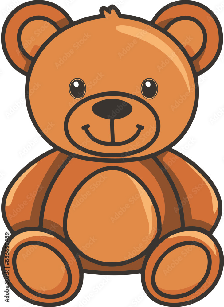Cute Illustration of a Teddy Bear - Childlike Comfort and Innocence Cute Illustration of a Teddy Bear - Childlike Comfort and Innocence