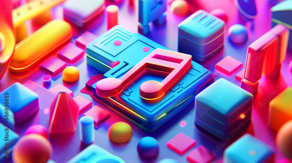 Electronic note music style Electronic note music style