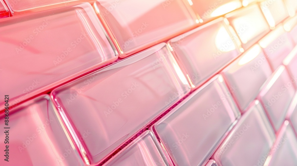 A close-up of a pink wall with a light reflecting off the wall's side, illuminating it A close-up of a pink wall with a light reflecting off the wall's side, illuminating it