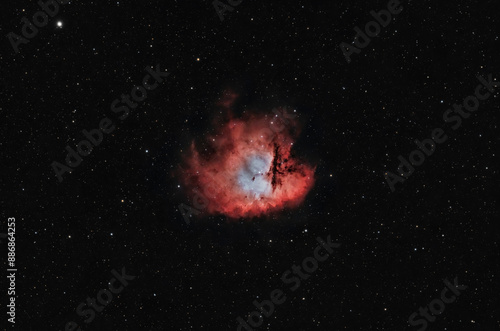 Roughly 9,200 light years from Earth, the Pacman Nebula (NGC 281) is an emission nebula in the constellation Cassiopeia. It’s name comes from its resemblance to the character in the 1980s video game. 