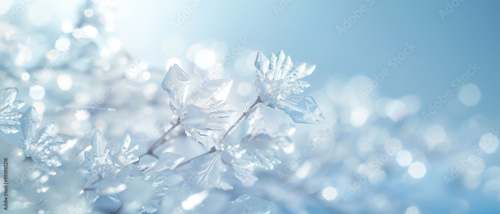 A close up of a branch covered in frost A close up of a branch covered in frost
