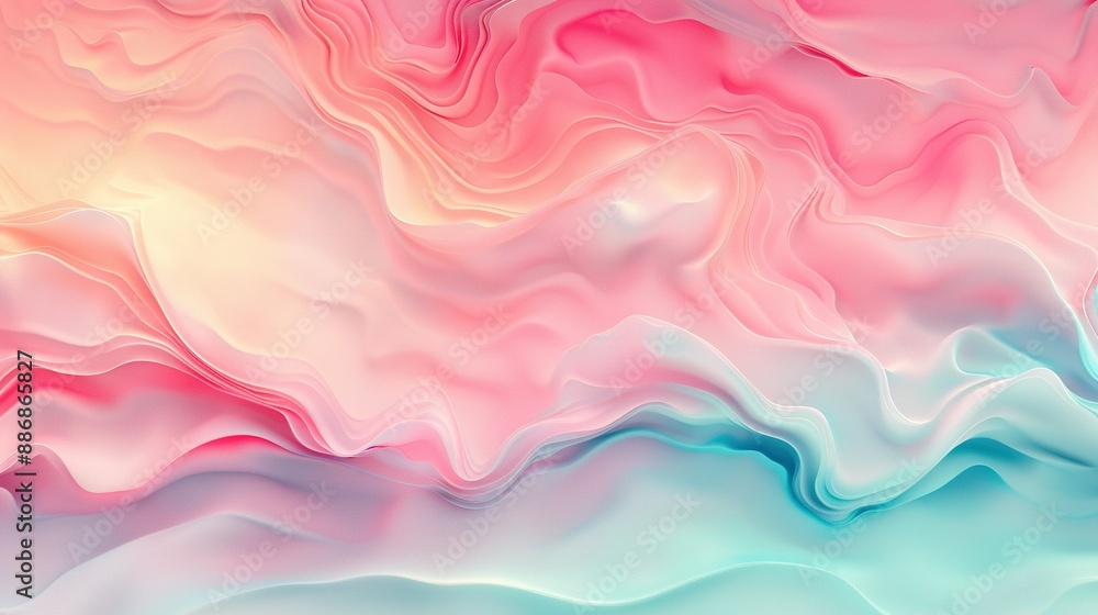 A zoomed-in view of a pastel-colored backdrop with rippling patterns above and below the picture A zoomed-in view of a pastel-colored backdrop with rippling patterns above and below the picture
