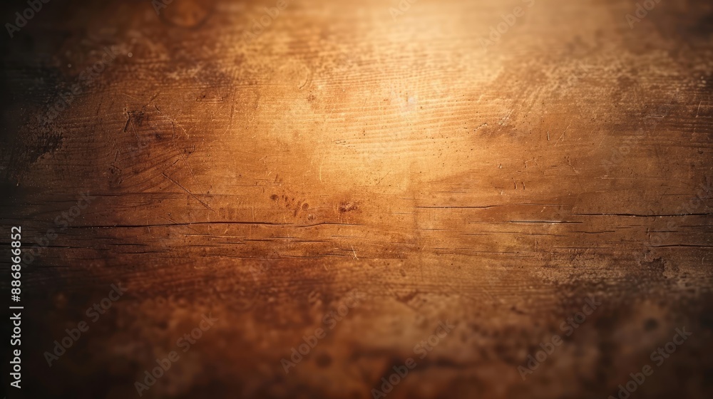 Obraz premium A tight shot of a wooden piece, spotlighting a centered light, hazy background blurred