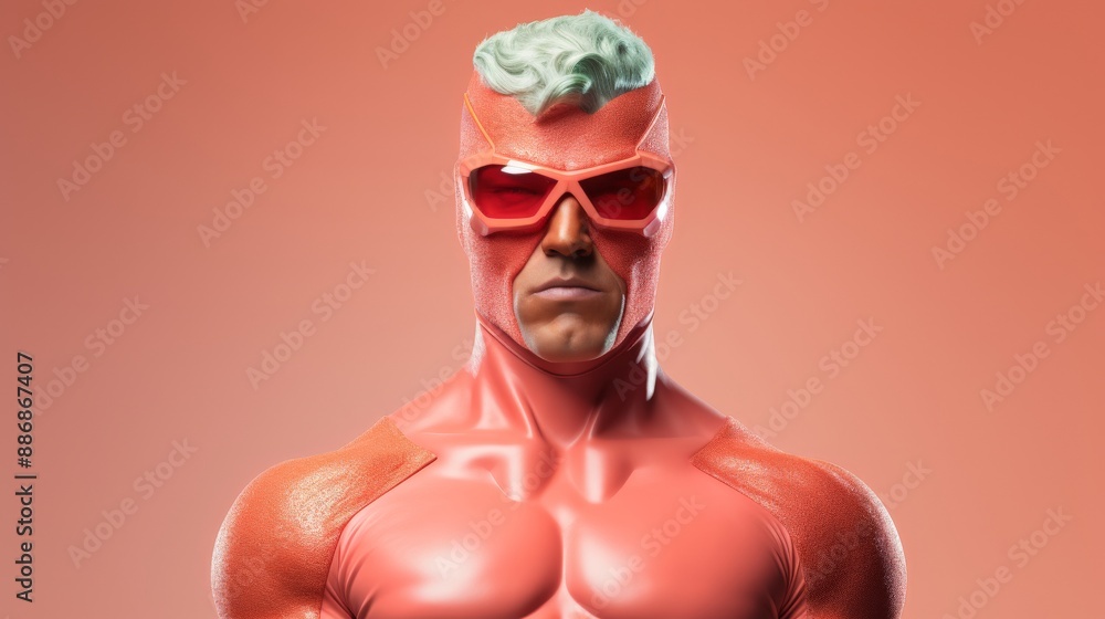 A superhero stands ready A superhero stands ready