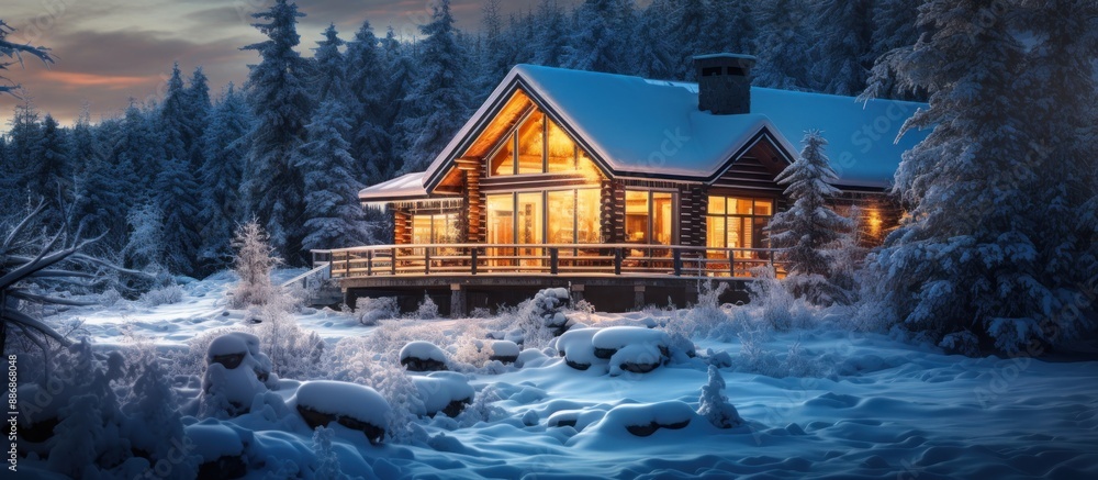 Cozy Cabin in a Snowy Forest Cozy Cabin in a Snowy Forest