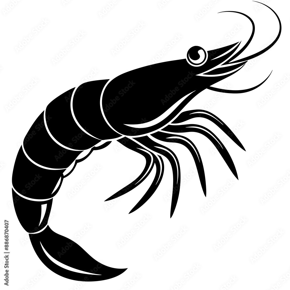 shrimp vector silhouette shrimp vector silhouette