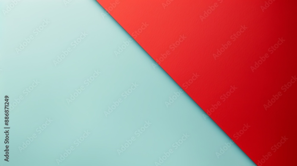 red and blue stripes edge the left wall red and blue stripes edge the left wall