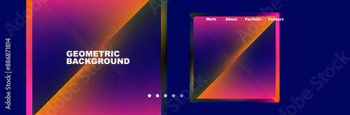 Triangle minimal web site page background design. Vector Illustration For Wallpaper, Banner, Background, Card, Book Illustration, landing page
