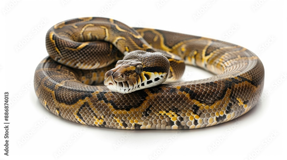 Isolated Scrub Python on White Background Isolated Scrub Python on White Background