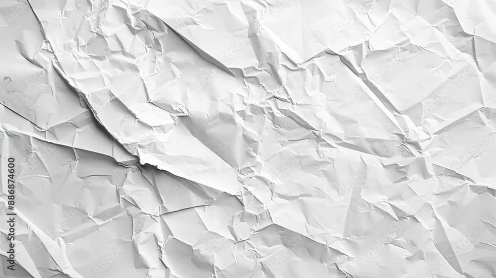 Obraz premium White crumpled paper texture and stains