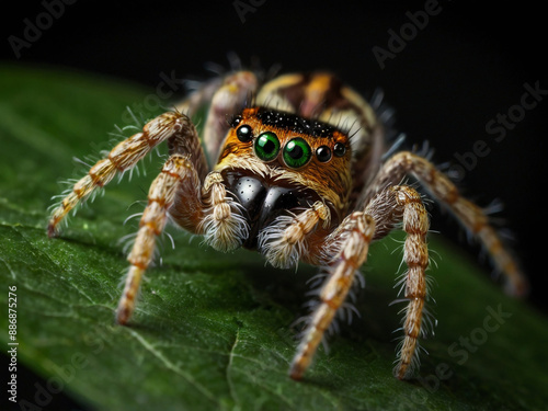 close up jumping spider