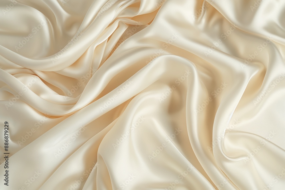 Close-up of beige fabric texture with wrinkled surface. Folded half to reveal inner details. Smooth and natural polyester material. Ideal for design, fashion, and textile projects. Close-up of beige fabric texture with wrinkled surface. Folded half to reveal inner details. Smooth and natural polyester material. Ideal for design, fashion, and textile projects.