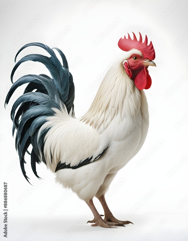Fototapeta premium rooster on a white background