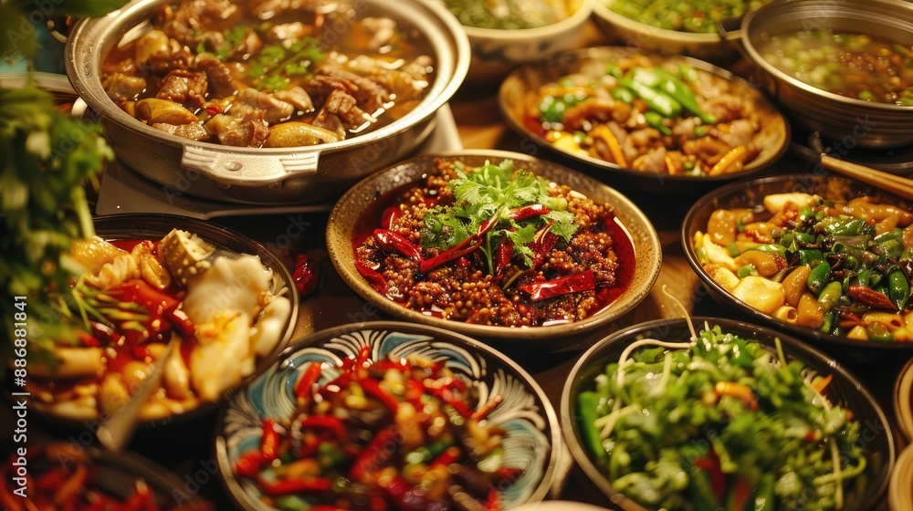 Snacks flavors Sichuan. Generative AI Snacks flavors Sichuan. Generative AI