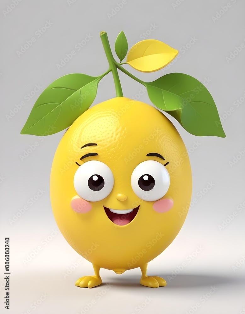 Fototapeta premium lemon with leaves