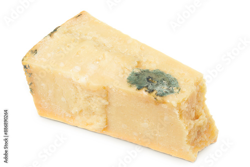 Картината върху платно moldy parmesan cheese isolated on white background