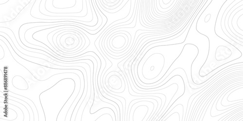 Contour geography wavy topographic line map. Geography map grid abstract backdrop background. Seamless pattern and banner design. Modern and dynamic feel to topographic mapping vector illustration.