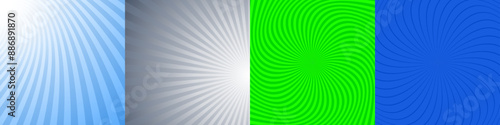 Abstract geometric ray burst background set