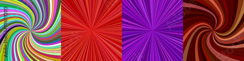 Abstract geometric ray burst background set
