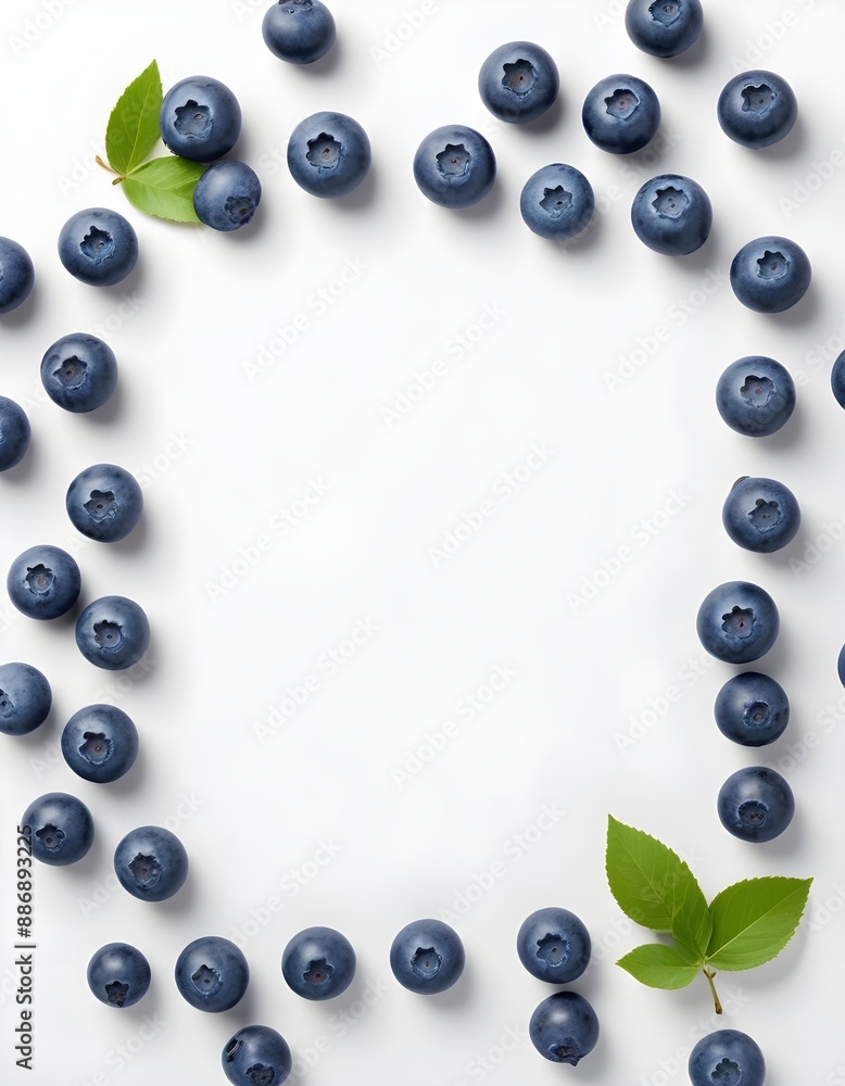 Fototapeta premium frame of blueberries