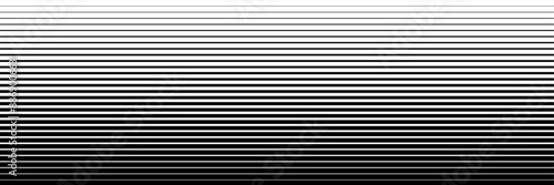 Geometric pattern of black lines on a white background. Half tone gradient line pattern. Monochrome faded halftone black horizontal lines. Striped gradient wallpaper drawn in ink. Vector illustration.