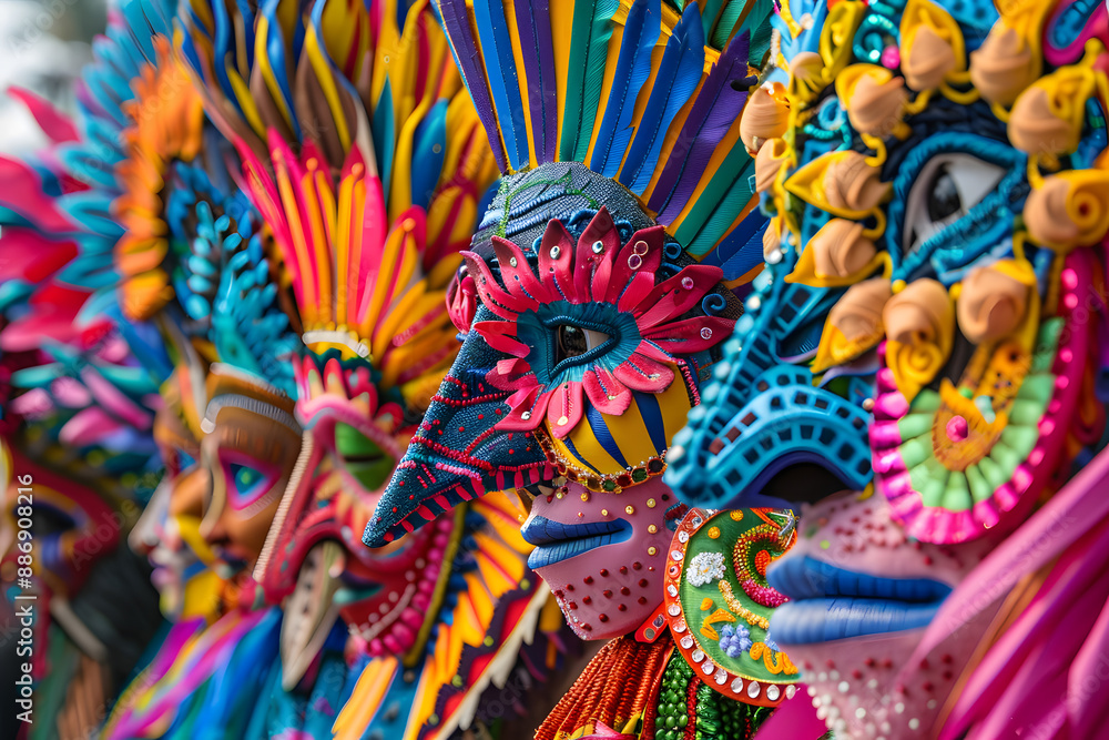 Naklejka premium The Oaxaca International Festival of Culture and Arts (also known as Guelaguetza)