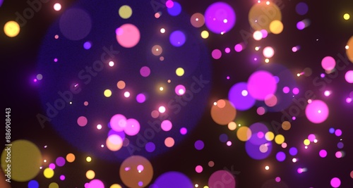 colorful light trails with ...