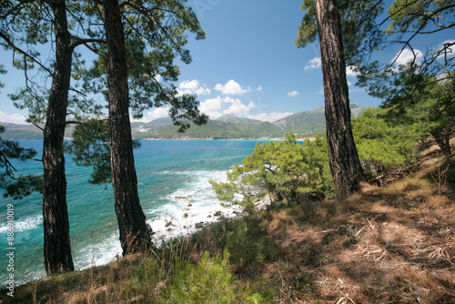 View of the Mediterranean Sea from the Lycian Trail, Turkey. © Evgeniya brjane