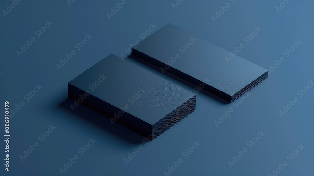 Business card on blue background with space for text Business card on blue background with space for text