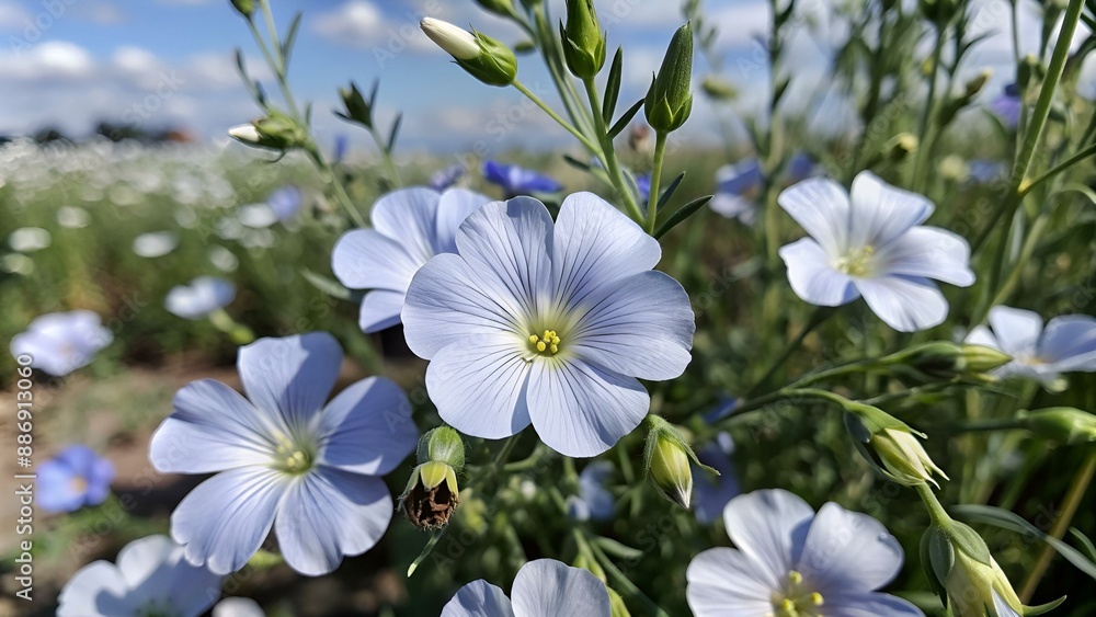Flachspflanze (Linum) Flachspflanze (Linum)