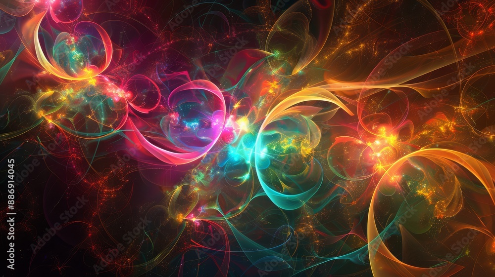 Obraz premium light fractals, abstract, bright colors