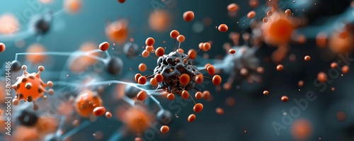 Illustration of weak nuclear force in beta decay photo