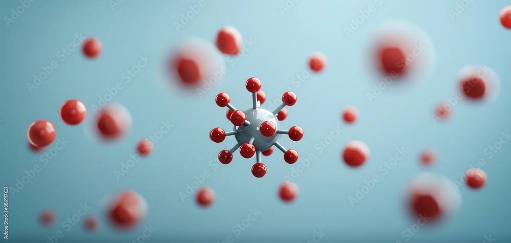 Abstract 3D of interconnected spheres, representing network, connection, or data flow. Abstract 3D of interconnected spheres, representing network, connection, or data flow.