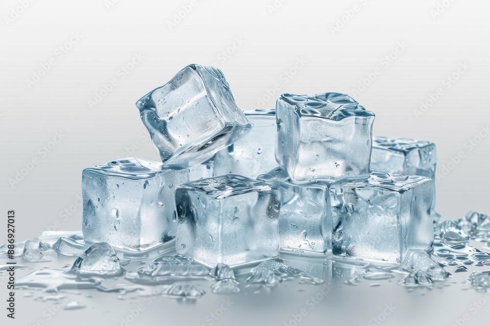 Frosty blocks alone on see-through overlay Frosty blocks alone on see-through overlay