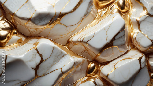 Golden luxurious marble textured background. Abstract design, copy space