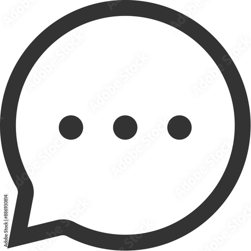 Typing message sign. Messaging app icon